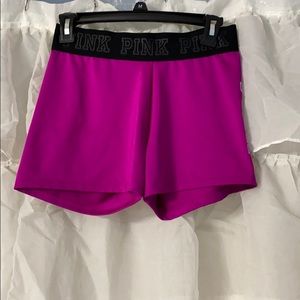 Pink workout shorts